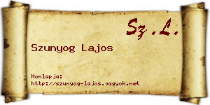 Szunyog Lajos névjegykártya
